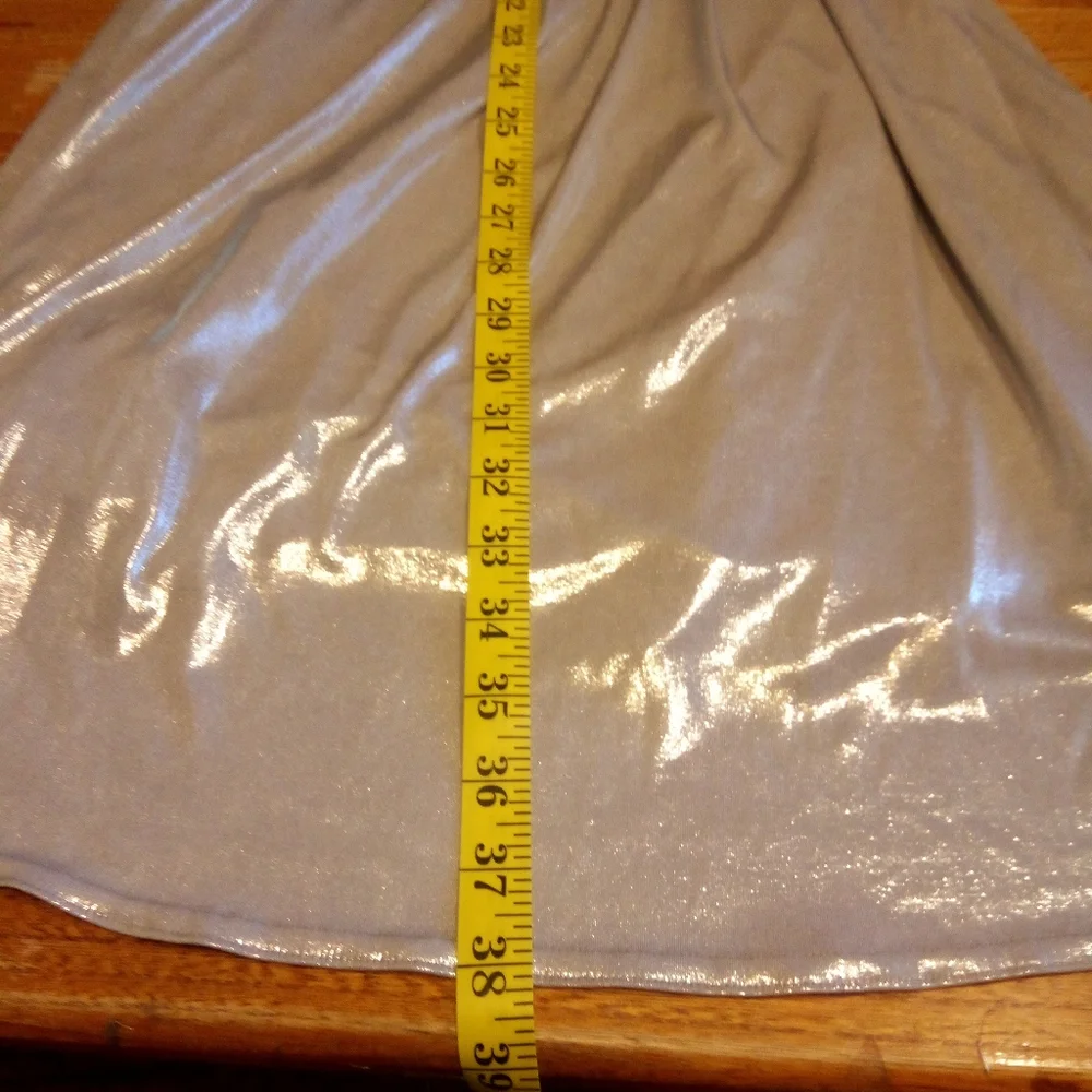 Jessica McClintock size 10 silver one shoulder rhinestone cocktail dress - Picture 6 of 6